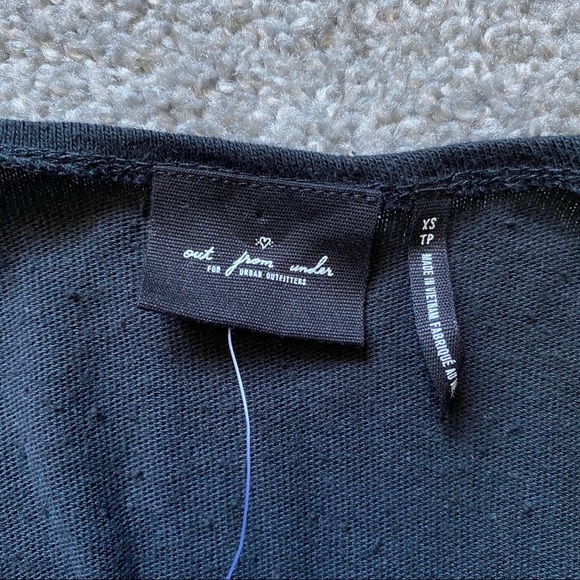 Out From Under Callie Draped Surplice Black Top - Picture 4 of 12